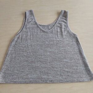 Sweater Tank Heathered Brown Sleeveless Women's Top